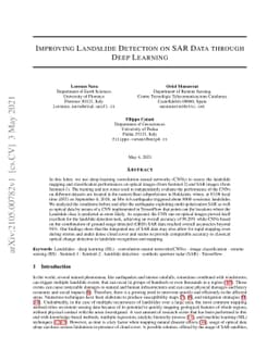 Improving Landslide Detection on SAR Data through Deep Learning