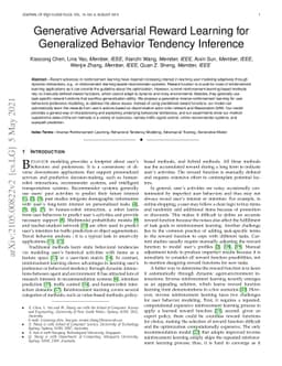 Generative Adversarial Reward Learning for Generalized Behavior Tendency
  Inference