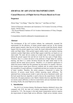Causal Discovery of Flight Service Process Based on Event Sequence