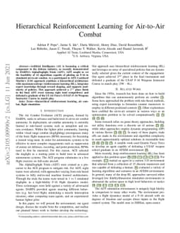 Hierarchical Reinforcement Learning for Air-to-Air Combat