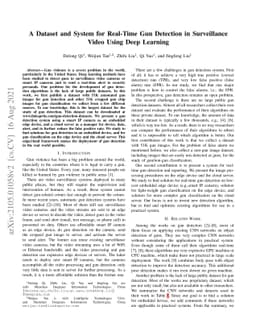 A Dataset and System for Real-Time Gun Detection in Surveillance Video
  Using Deep Learning