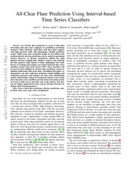 All-Clear Flare Prediction Using Interval-based Time Series Classifiers