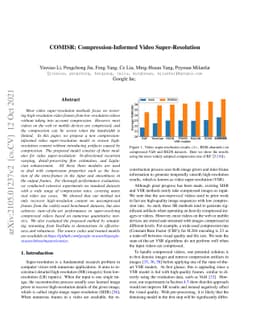 COMISR: Compression-Informed Video Super-Resolution