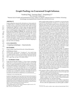 Graph Pooling via Coarsened Graph Infomax