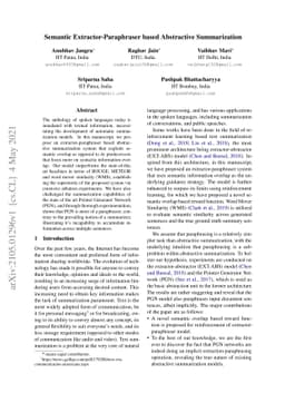 Semantic Extractor-Paraphraser based Abstractive Summarization