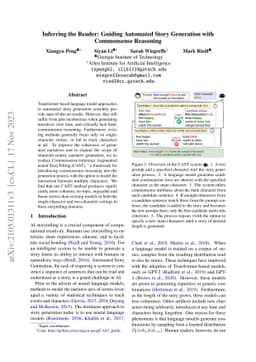 Inferring the Reader: Guiding Automated Story Generation with
  Commonsense Reasoning
