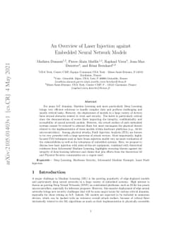 An Overview of Laser Injection against Embedded Neural Network Models