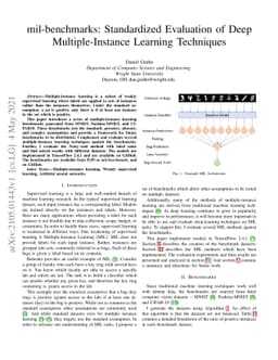 mil-benchmarks: Standardized Evaluation of Deep Multiple-Instance
  Learning Techniques