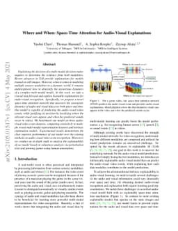 Where and When: Space-Time Attention for Audio-Visual Explanations