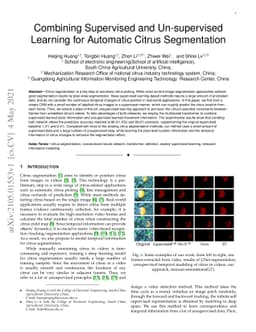 Combining Supervised and Un-supervised Learning for Automatic Citrus
  Segmentation