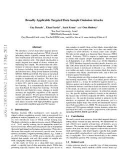 Broadly Applicable Targeted Data Sample Omission Attacks