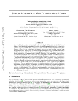 Remote Pathological Gait Classification System