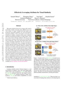 Effectively Leveraging Attributes for Visual Similarity