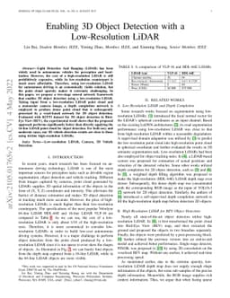 Enabling 3D Object Detection with a Low-Resolution LiDAR