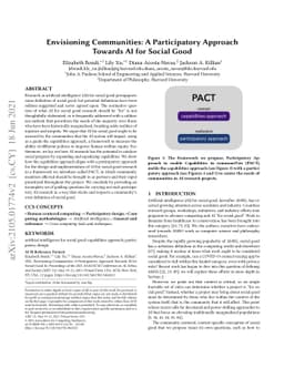 Envisioning Communities: A Participatory Approach Towards AI for Social
  Good
