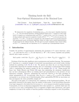 Thinking Inside the Ball: Near-Optimal Minimization of the Maximal Loss