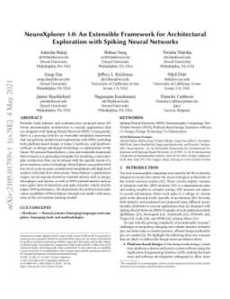 NeuroXplorer 1.0: An Extensible Framework for Architectural Exploration
  with Spiking Neural Networks