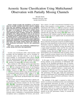 Acoustic Scene Classification Using Multichannel Observation with
  Partially Missing Channels