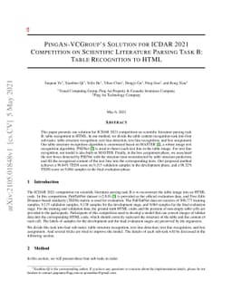 PingAn-VCGroup's Solution for ICDAR 2021 Competition on Scientific
  Literature Parsing Task B: Table Recognition to HTML