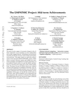 The EMPATHIC Project: Mid-term Achievements