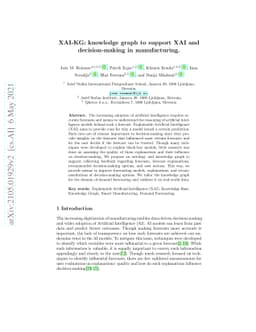 XAI-KG: knowledge graph to support XAI and decision-making in
  manufacturing