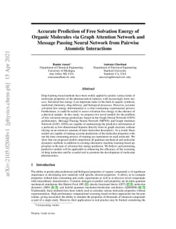 Accurate Prediction of Free Solvation Energy of Organic Molecules via
  Graph Attention Network and Message Passing Neural Network from Pairwise
  Atomistic Interactions