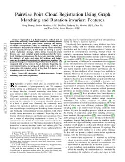 Pairwise Point Cloud Registration using Graph Matching and
  Rotation-invariant Features