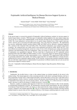 Explainable Artificial Intelligence for Human Decision-Support System in
  Medical Domain