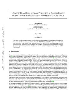 USM-SED - A Dataset for Polyphonic Sound Event Detection in Urban Sound
  Monitoring Scenarios