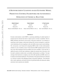 A Reinforcement Learning-based Economic Model Predictive Control
  Framework for Autonomous Operation of Chemical Reactors