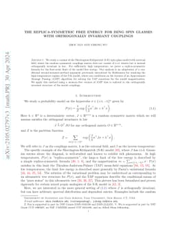 The replica-symmetric free energy for Ising spin glasses with
  orthogonally invariant couplings