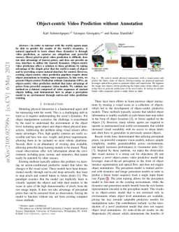 Object-centric Video Prediction without Annotation