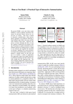 Hone as You Read: A Practical Type of Interactive Summarization
