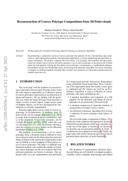 Reconstruction of Convex Polytope Compositions from 3D Point-clouds