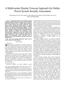 A Multivariate Density Forecast Approach for Online Power System
  Security Assessment