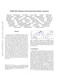NTIRE 2021 Challenge on Perceptual Image Quality Assessment