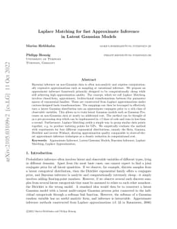 Laplace Matching for fast Approximate Inference in Latent Gaussian
  Models