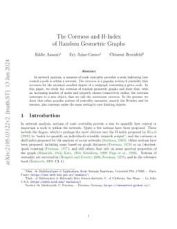 The Coreness and H-Index of Random Geometric Graphs