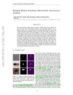 Energy-Based Anomaly Detection and Localization