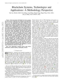 Blockchain Systems, Technologies and Applications: A Methodology
  Perspective