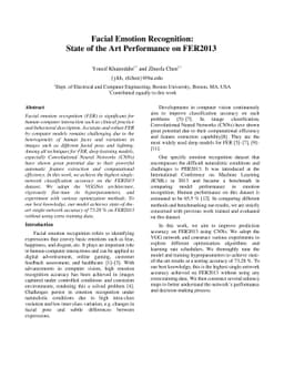 Facial Emotion Recognition: State of the Art Performance on FER2013