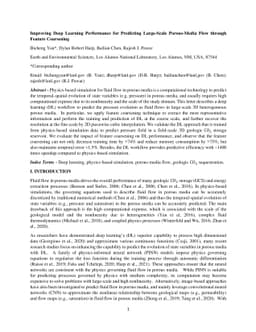 Improving Deep Learning Performance for Predicting Large-Scale
  Porous-Media Flow through Feature Coarsening