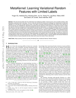 MetaKernel: Learning Variational Random Features with Limited Labels