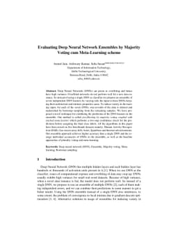Evaluating Deep Neural Network Ensembles by Majority Voting cum
  Meta-Learning scheme
