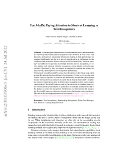 TextAdaIN: Paying Attention to Shortcut Learning in Text Recognizers