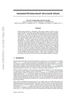 Automated Decision-based Adversarial Attacks