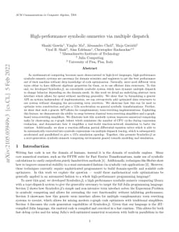 High-performance symbolic-numerics via multiple dispatch
