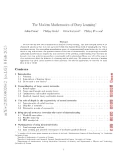 The Modern Mathematics of Deep Learning