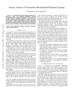 Latency Analysis of Consortium Blockchained Federated Learning