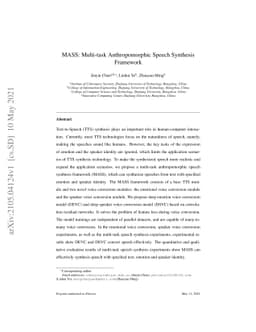 MASS: Multi-task Anthropomorphic Speech Synthesis Framework